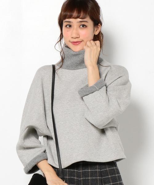 Another Edition（アナザーエディション）の「ウールコットンセッケツタートル/ AEBC W/CセッケツTTL（Tシャツ/カットソー・レディース・オフホワイト/ライトグレー・フリー）」の3枚目の写真