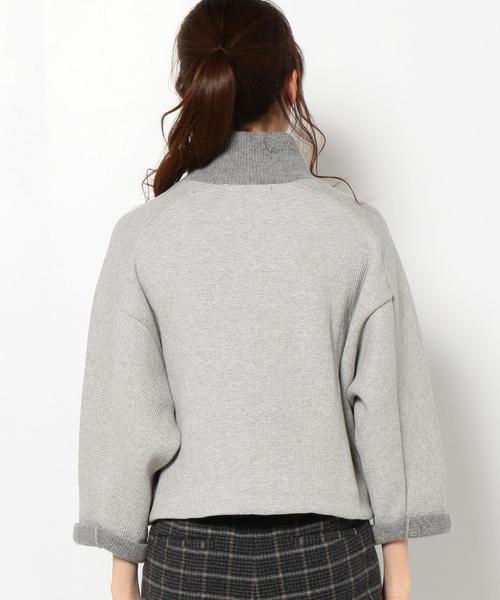 Another Edition（アナザーエディション）の「ウールコットンセッケツタートル/ AEBC W/CセッケツTTL（Tシャツ/カットソー・レディース・オフホワイト/ライトグレー・フリー）」の4枚目の写真