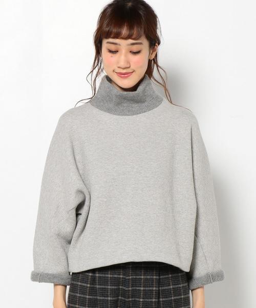 Another Edition（アナザーエディション）の「ウールコットンセッケツタートル/ AEBC W/CセッケツTTL（Tシャツ/カットソー・レディース・オフホワイト/ライトグレー・フリー）」の5枚目の写真