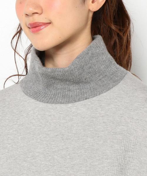 Another Edition（アナザーエディション）の「ウールコットンセッケツタートル/ AEBC W/CセッケツTTL（Tシャツ/カットソー・レディース・オフホワイト/ライトグレー・フリー）」の7枚目の写真