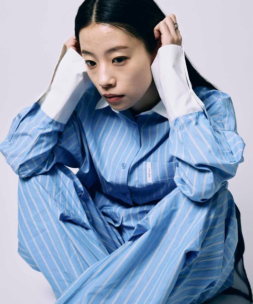 led.tokyo（レッドトウキョウ）の「【led.tokyo】LAYERED TUCK PANTS/レイヤードタックパンツ（その他パンツ・レディース・グレー/ブルー・1/2）」の16枚目の写真