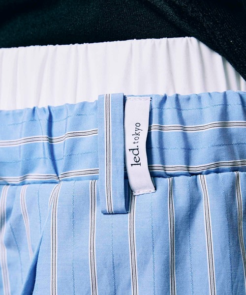 led.tokyo（レッドトウキョウ）の「【led.tokyo】LAYERED TUCK PANTS/レイヤードタックパンツ（その他パンツ・レディース・グレー/ブルー・1/2）」の5枚目の写真
