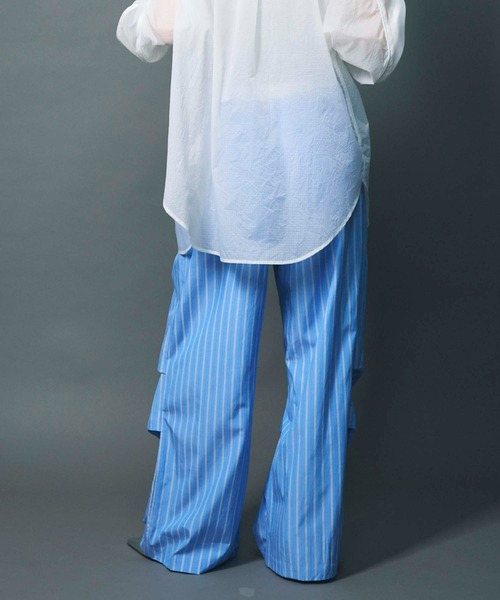 セール】【led.tokyo】LAYERED TUCK PANTS/レイヤードタック