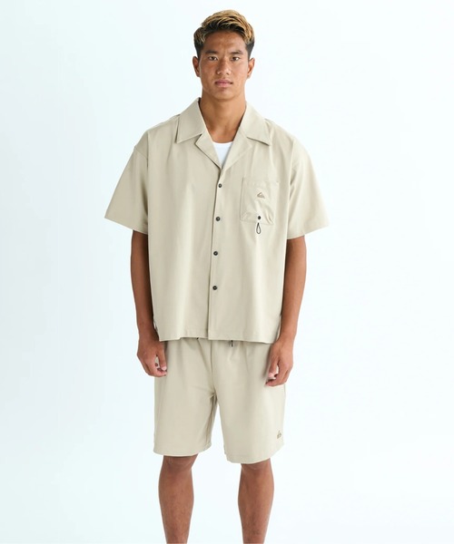 Quiksilver（クイックシルバー）の「MW OPEN SHIRT /クイックシルバー水陸両用半袖オープンシャツ（シャツ/ブラウス・メンズ・ブラック/カーキ・MEDIUM/LARGE/X-LARGE）」の13枚目の写真