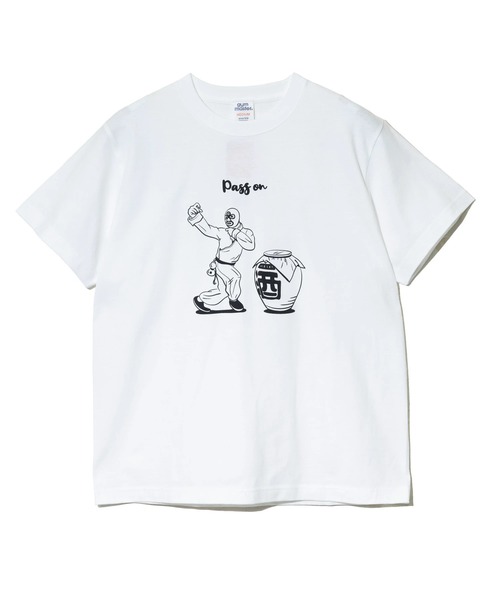 gym master(ジムマスター)の「gym master/ジムマスター 5.6oz Print Tee(Tシャツ/カットソー・メンズ・ブラック/ネイビー/ホワイト/グリーン・MEDIUM/LARGE/X-LARGE)」の2枚目の写真
