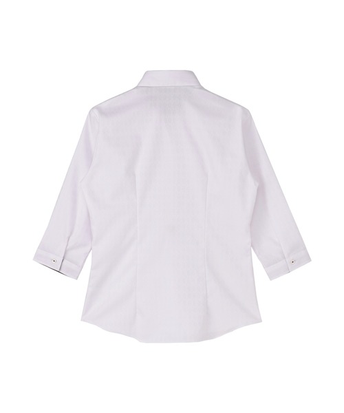 TOKYO SHIRTS(トウキョウシャツ)の「【超形態安定】 形態安定ノーアイロン スキッパー 7分袖ビジネスワイシャツ(ビジネスシャツ・レディース・ピンク・L/S/M/LL/XL)」の2枚目の写真