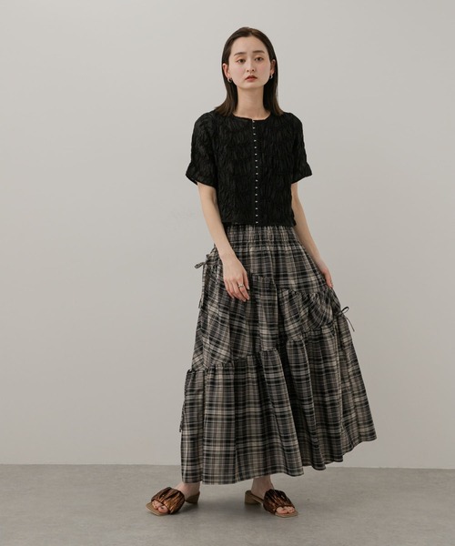 SENSE OF PLACE by URBAN RESEARCH(センスオブプレイスバイアーバンリサーチ)の「フロントホックシャーリングブラウス(シャツ/ブラウス・レディース・アイボリー/ライトブルー/ブラック・ONE)」の21枚目の写真