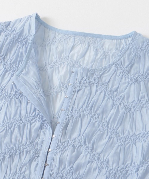 セール】フロントホックシャーリングブラウス（シャツ/ブラウス