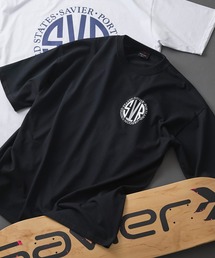 UNIIT（ユニット）の「【SAVIER/サビアー】サークルロゴ バックプリント Tシャツ ブランドロゴ オーバーサイズ（Tシャツ/カットソー・メンズ）」