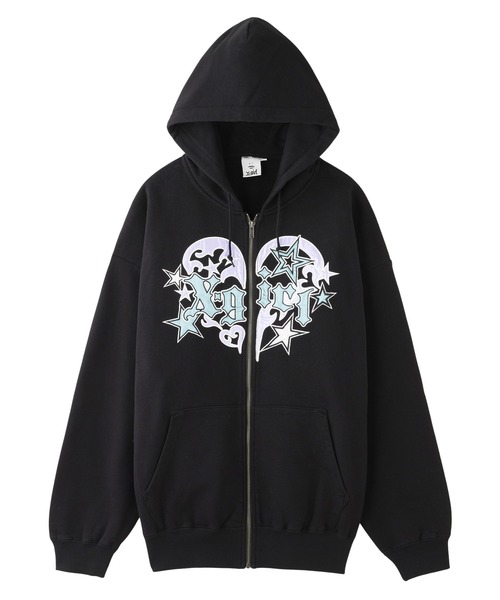 XG パーカー FACE BOX PATCH ZIP UP SWEAT HOODIE（パーカー）｜X-girl