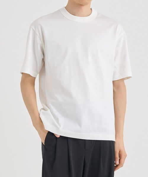 CINOH(チノ)の「【CINOH/チノ】別注ベーシックT(Tシャツ/カットソー・メンズ・ホワイト/ブラック・44/46/48)」の1枚目の写真