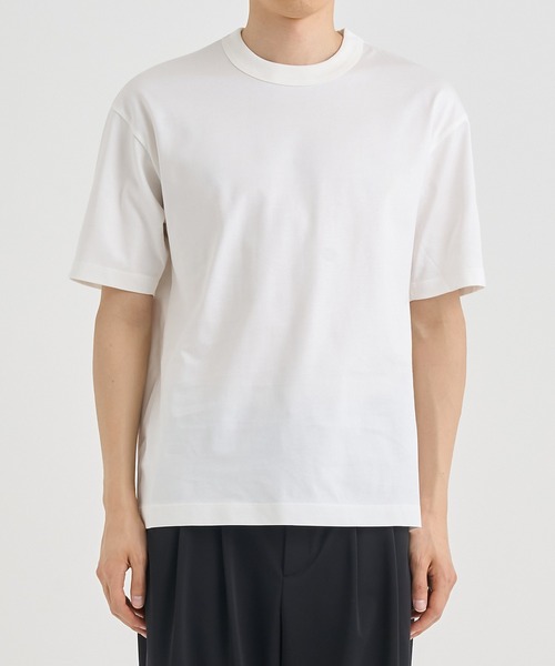 CINOH(チノ)の「【CINOH/チノ】別注ベーシックT(Tシャツ/カットソー・メンズ・ホワイト/ブラック・44/46/48)」の5枚目の写真