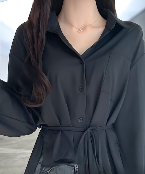 THEODORIC.dy(セオドリックディ)の「アシンメトリレイヤーシャツ/ シンメトリーブラウス(シャツ/ブラウス・レディース・アイボリー/ブラック・FREE)」の18枚目の写真