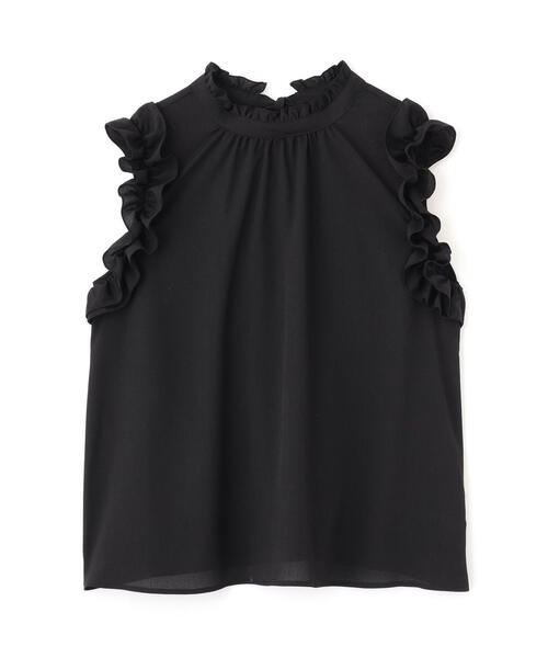 N.(N. Natural Beauty Basic)(エヌエヌナチュラルビューティーベーシック)の「フリルスリーブバックリボンブラウス(シャツ/ブラウス・レディース・ブラック/ブルー/ラベンダー・MEDIUM)」の8枚目の写真