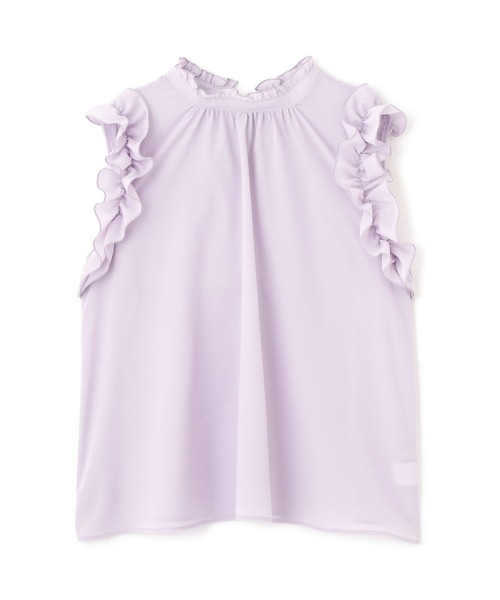 N.(N. Natural Beauty Basic)(エヌエヌナチュラルビューティーベーシック)の「フリルスリーブバックリボンブラウス(シャツ/ブラウス・レディース・ブラック/ブルー/ラベンダー・MEDIUM)」の6枚目の写真