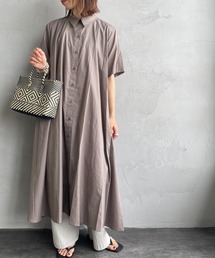 mizuiroind（ミズイロインド）の「プリーツスリーブワイドシャツ