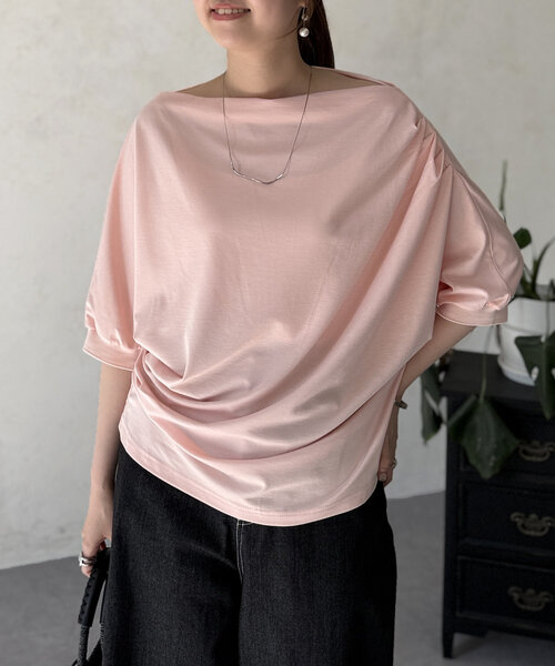 Chez toi(シェトワ)の「ドレープカットソー(Tシャツ/カットソー・レディース・ホワイト/ピンク/ネイビー・FREE)」の21枚目の写真