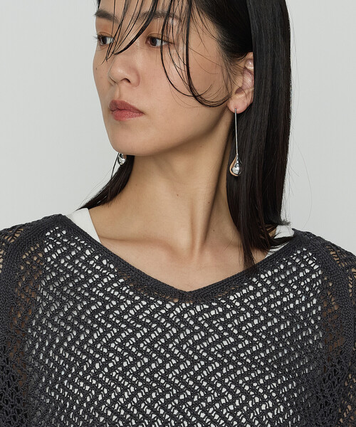 COMME CA(コムサ)の「【セットアイテム】擬麻コットン ニット&カットソー(アンサンブル・レディース・チャコール/ブルー/ライトグレー・9号/11号)」の4枚目の写真