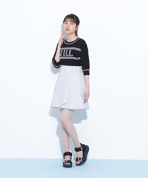 JILL by JILL STUART(ジルバイジルスチュアート)の「◇パイピングラッフルミニスカート(スカート・レディース・グレー/ブルー/ピンク・SMALL/MEDIUM)」の8枚目の写真