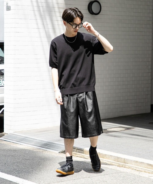 SENSE OF PLACE by URBAN RESEARCH（センスオブプレイスバイアーバンリサーチ）の「クルーネックニットショートスリーブTシャツ（ニット/セーター・メンズ・ブラウン/グリーン/ブラック・MEDIUM/LARGE）」の9枚目の写真