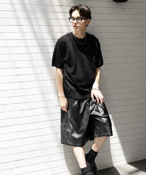 SENSE OF PLACE by URBAN RESEARCH（センスオブプレイスバイアーバンリサーチ）の「クルーネックニットショートスリーブTシャツ（ニット/セーター・メンズ・ブラウン/グリーン/ブラック・MEDIUM/LARGE）」の10枚目の写真