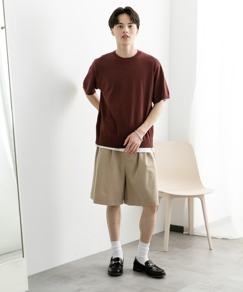 SENSE OF PLACE by URBAN RESEARCH（センスオブプレイスバイアーバンリサーチ）の「クルーネックニットショートスリーブTシャツ（ニット/セーター・メンズ・ブラウン/グリーン/ブラック・MEDIUM/LARGE）」の15枚目の写真