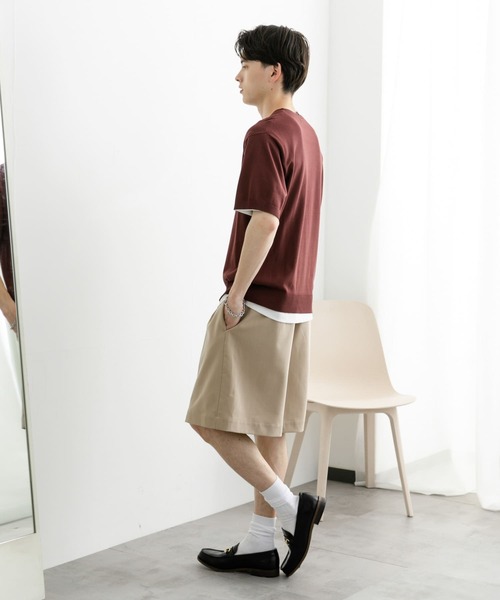 SENSE OF PLACE by URBAN RESEARCH（センスオブプレイスバイアーバンリサーチ）の「クルーネックニットショートスリーブTシャツ（ニット/セーター・メンズ・ブラウン/グリーン/ブラック・MEDIUM/LARGE）」の16枚目の写真