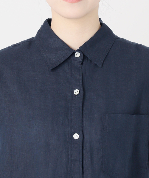 JOURNAL STANDARD relume（ジャーナルスタンダード　レリューム）の「《追加2》手洗い可 / カラーリネンオーバーサイズシャツ（シャツ/ブラウス・レディース・ブルー系その他/ホワイト/チャコールグレー/ブラウン/ピンク系その他・FREE）」の22枚目の写真