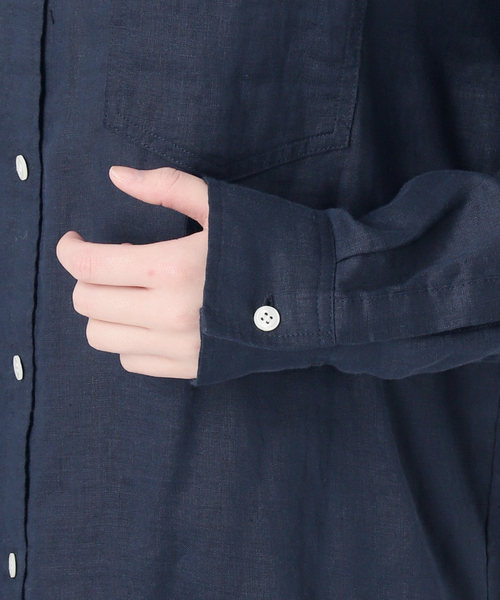 JOURNAL STANDARD relume（ジャーナルスタンダード　レリューム）の「《追加2》手洗い可 / カラーリネンオーバーサイズシャツ（シャツ/ブラウス・レディース・ブルー系その他/ホワイト/チャコールグレー/ブラウン/ピンク系その他・FREE）」の19枚目の写真