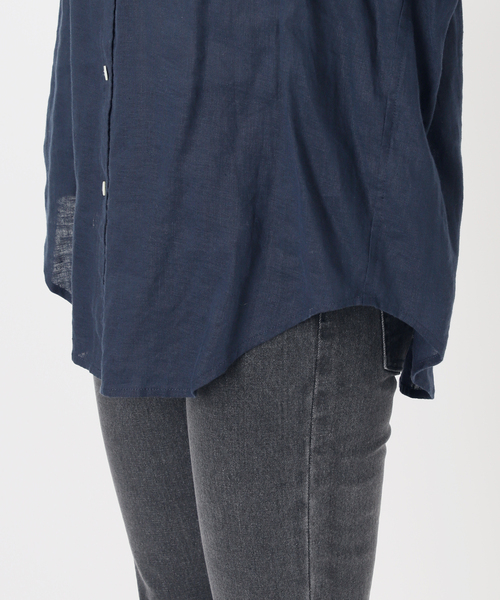 JOURNAL STANDARD relume（ジャーナルスタンダード　レリューム）の「《追加2》手洗い可 / カラーリネンオーバーサイズシャツ（シャツ/ブラウス・レディース・ブルー系その他/ホワイト/チャコールグレー/ブラウン/ピンク系その他・FREE）」の18枚目の写真