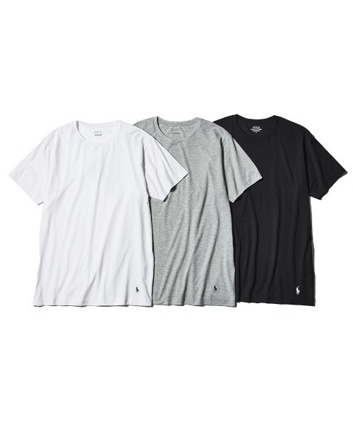 POLO RALPH LAUREN(ポロ ラルフ ローレン)の「【POLO RALPH LAUREN】【3枚組】クルーネックアンダーシャツ(インナーウェア/肌着・メンズ・ホワイト/ヘザーグレー/ブラック/その他1・MEDIUM/LARGE/X-LARGE)」の4枚目の写真