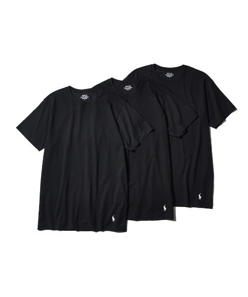 POLO RALPH LAUREN(ポロ ラルフ ローレン)の「【POLO RALPH LAUREN】【3枚組】クルーネックアンダーシャツ(インナーウェア/肌着・メンズ・ホワイト/ヘザーグレー/ブラック/その他1・MEDIUM/LARGE/X-LARGE)」の2枚目の写真