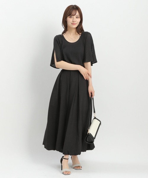 Andemiu（アンデミュウ）の「シアーストライプスリットカットソー574455（Tシャツ/カットソー・レディース・オフホワイト/ブラック・FREE）」の10枚目の写真