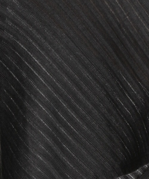 Andemiu（アンデミュウ）の「シアーストライプスリットカットソー574455（Tシャツ/カットソー・レディース・オフホワイト/ブラック・FREE）」の22枚目の写真