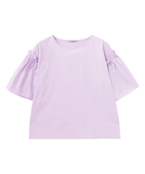 Pierrot(ピエロ)の「ドライタッチフリルギャザースリーブTシャツ(Tシャツ/カットソー・レディース・ネイビー/ブラック/オフホワイト/ラベンダー・L/M)」の10枚目の写真