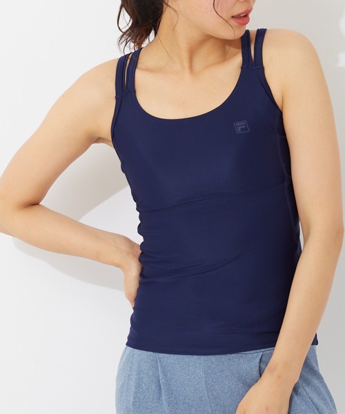 FILA(フィラ)の「YOGAトップス(キャミソール・レディース・ブラック/ピンク/グリーン/ネイビー/ライトピンク・X-LARGE/MEDIUM/LARGE/SMALL)」の3枚目の写真