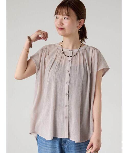 Lugnoncure(ルノンキュール)の「楊柳フレンチスリーブブラウス(シャツ/ブラウス・レディース・イエロー/ブラック/ブルー/グレー・F)」の11枚目の写真