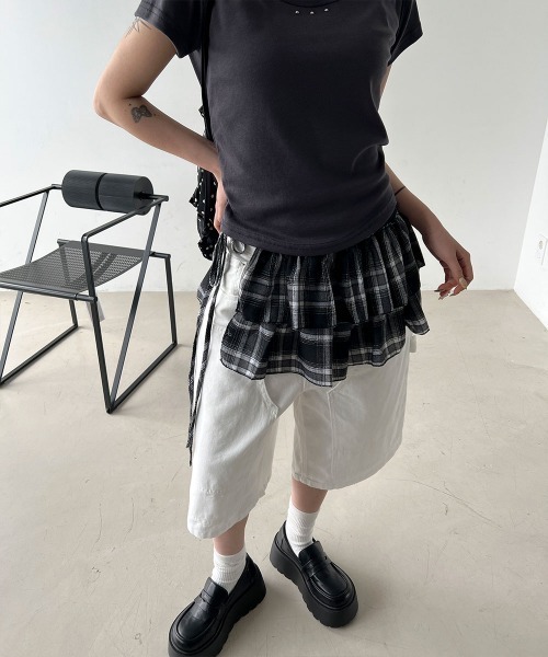 4INT.(フォイント)の「ベーシック カーペンター コットン バミューダ パンツ(その他パンツ・レディース・ホワイト/ブラウン/カーキ/ブラック・S/L/M)」の21枚目の写真