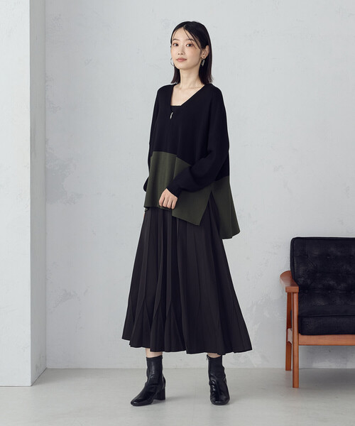 COMME CA ISM(コムサイズム)の「トランスフォーム プリーツスカート(スカート・レディース・チャコール/ブラック・LARGE/MEDIUM)」の10枚目の写真