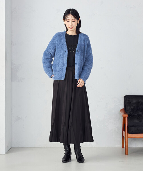 COMME CA ISM(コムサイズム)の「トランスフォーム プリーツスカート(スカート・レディース・チャコール/ブラック・LARGE/MEDIUM)」の12枚目の写真