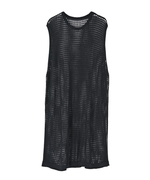 STYLE DELI(スタイルデリ)の「【BLK001】スリット入りメッシュニットワンピース(ワンピース・レディース・グレー/ブラック・FREE)」の21枚目の写真