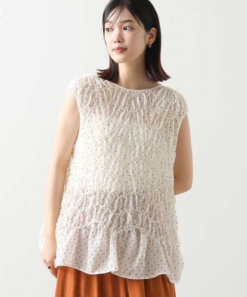 Gready Brilliant（グレディブリリアン）の「ドットシャーリングブラウス（シャツ/ブラウス・レディース・ブラック×ホワイト/ホワイト×ブラック・38）」の11枚目の写真