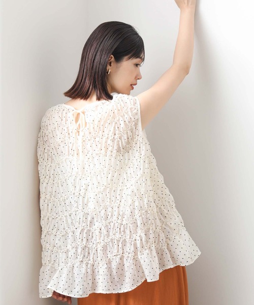 Gready Brilliant（グレディブリリアン）の「ドットシャーリングブラウス（シャツ/ブラウス・レディース・ブラック×ホワイト/ホワイト×ブラック・38）」の12枚目の写真