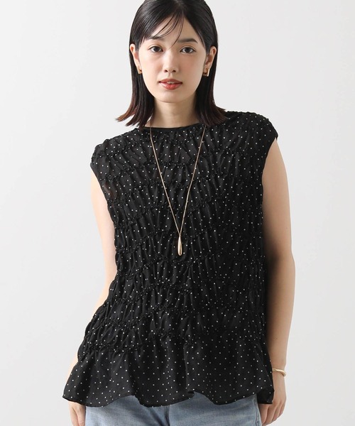 Gready Brilliant（グレディブリリアン）の「ドットシャーリングブラウス（シャツ/ブラウス・レディース・ブラック×ホワイト/ホワイト×ブラック・38）」の17枚目の写真