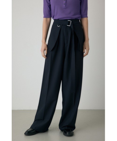 crie conforto(クリーコンフォルト)の「ポケットベルトセットワイドパンツ 3WAY / 冬服(スラックス・レディース・ネイビー/ベージュ系その他/ブラウン・SMALL/MEDIUM)」の1枚目の写真
