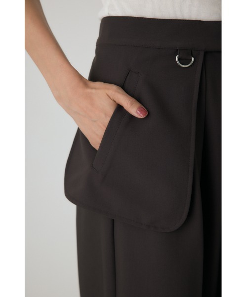 crie conforto(クリーコンフォルト)の「ポケットベルトセットワイドパンツ 3WAY / 冬服(スラックス・レディース・ネイビー/ベージュ系その他/ブラウン・SMALL/MEDIUM)」の6枚目の写真