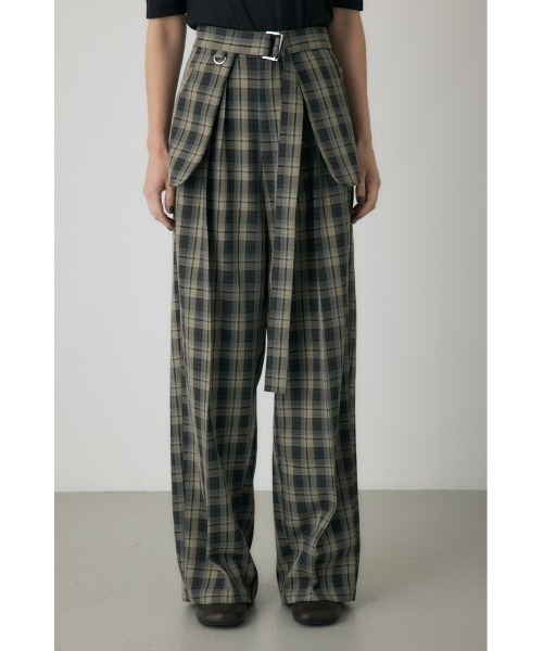 crie conforto(クリーコンフォルト)の「ポケットベルトセットワイドパンツ 3WAY / 冬服(スラックス・レディース・ネイビー/ベージュ系その他/ブラウン・SMALL/MEDIUM)」の22枚目の写真
