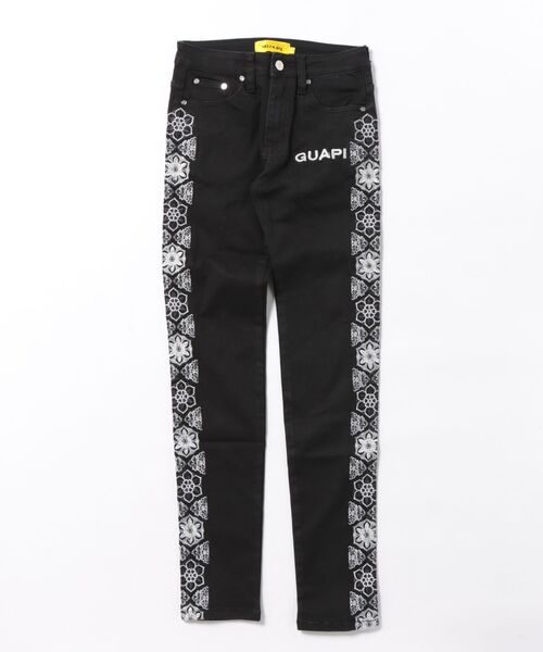 パンツ guapi GUAPI/グアピ/Obsidian Black Flowers Regular Denim（デニム