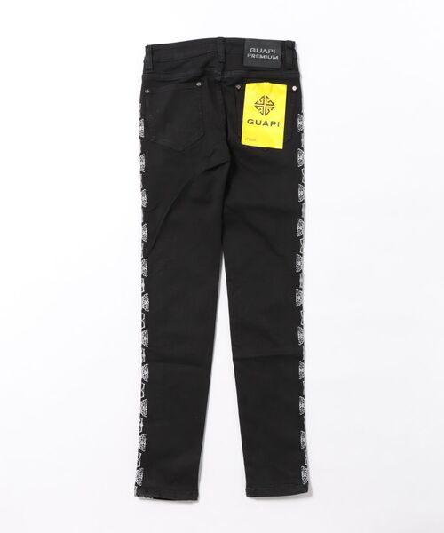 GUAPI/グアピ/Obsidian Black Flowers Regular Denim（デニム