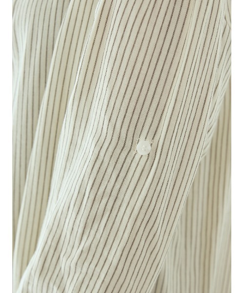 gelato pique(ジェラートピケ)の「ガーゼストライプワンピース(ルームワンピース・レディース・アイボリー/ブルー・F)」の11枚目の写真